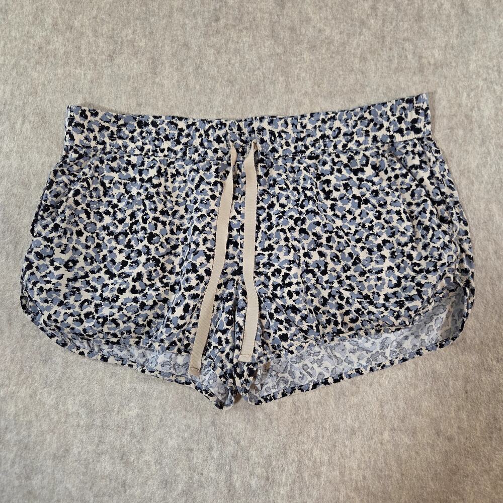Banana Republic Pull on Lounge Shorts Blue Animal Leopards Print woman's Size S